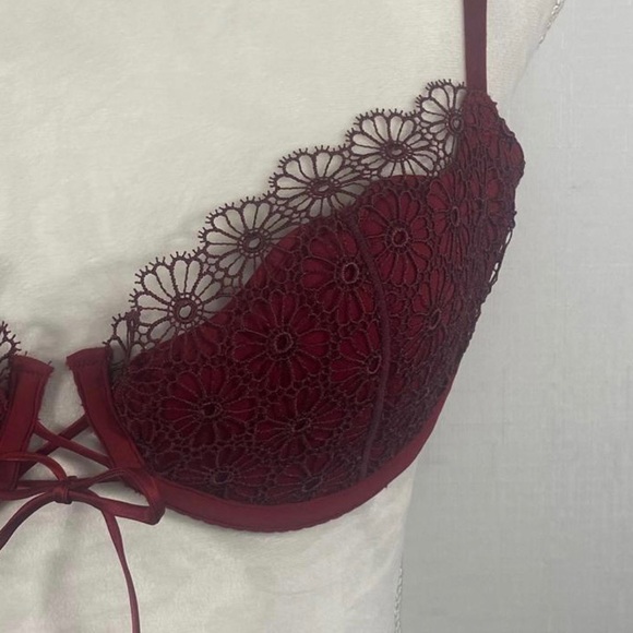 VS Sexy Plunge Coverage Pushup Racerback Lace Bra - Picture 3 of 14